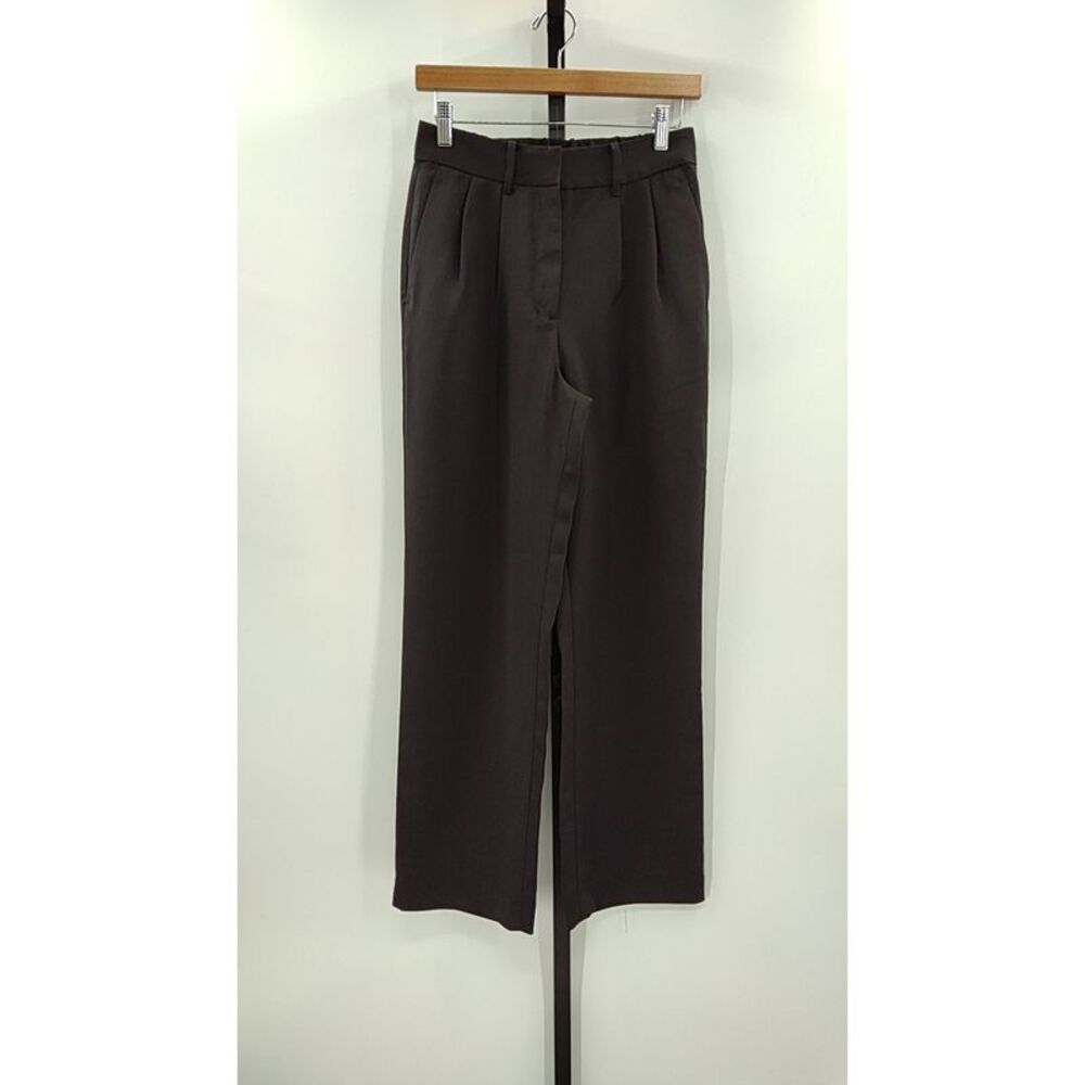 Quince Women Stretch Crepe Pleated Wide Leg Pants Black 4